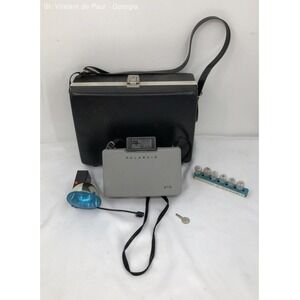 Vintage 1960's Polaroid Automatic 210 Land Camera w/ Flash‎ & Case Untested Read